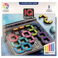 SMART GAMES IQ 數與形 Set, 1人邏輯遊戲, 適合7歲以上, 120個挑戰, 1盒, 120個