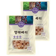 후코홀릭 강아지 건조 간식, 혼합맛(명태/블루베리), 100g, 2개 명태 + 블루베리 혼합맛, 2개