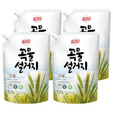 Trio 穀物餐具洗滌劑 韓式小麥餐具洗滌劑, 穀物, 1.2L, 4個