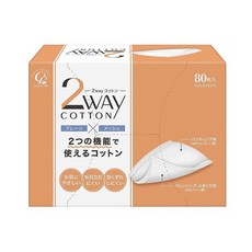 Cotton labo 2way 兩用淨顏化妝棉 80片 2盒裝, 2盒