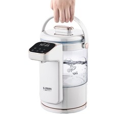 SOnGEn 松井 可分離式水箱溫控玻璃電熱壺, 2.4L大容量, 40~95°C保溫設定, 電動出水, SG-255HP-W