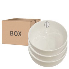 JUST HOME 純白新骨瓷6吋麵碗3件組, 15.2x6.8cmH/pc, 白色, 15.2 x 6.8cm x 3個, 1組