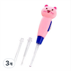 고나비 LED 캐릭터 유아귀이개 핑크고양이, 3개, 1개입
