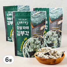 주일 일품수제 찹쌀 파래 김부각, 6봉, 50g