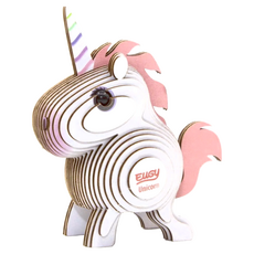 EuGy 3D立體紙拼圖, 獨角獸模型, 6歲以上適用, 獨角獸, 1個