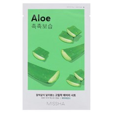미샤 에어리 밀착 시트마스크 알로에, 1개입, 1개