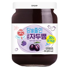 오뚜기 LIGHT 앤 JOY 당을줄인 김천자두쨈, 290g, 1개