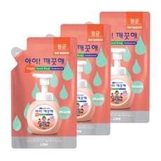 아이깨끗해 향균 거품 핸드 솝리필 모이스처라이징 복숭아향, 200ml, 3개