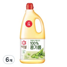 백설 콩기름, 1.8L, 6개