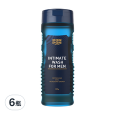 PONPON 澎澎 MAN 男性私密專洗液, 有效抑菌消臭，抗菌調理，溫和清潔, 300g, 6瓶