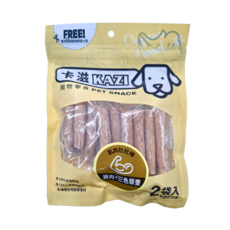 KAZI 卡滋 肌肉壯壯棒, 低鹽低脂, 口感極佳, 適用於各種挑嘴犬, 雞肉 + 三色蔾麥, 200g, 1包