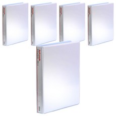 희망사무포인트 D링 바인더 2cm 라벨 색상랜덤 3공, 백색, 5개