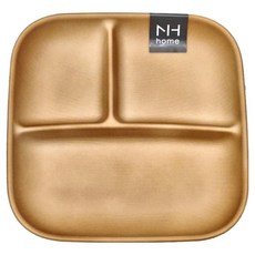 NH home 木紋方形分隔盤 木紋餐盤 淺色, 1入 - 分隔設計, 淺色木紋, 單人餐盤