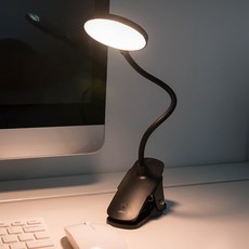 레토 클립형 무선 LED 책상 스탠드 LLS-C10, 블랙