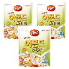 포스트 고소한 아몬드 후레이크 시리얼, 620g, 3개