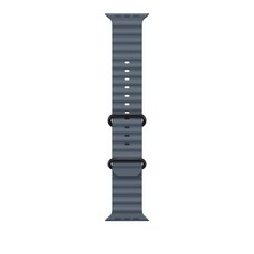 Apple 정품 2025 애플워치 오션 밴드, 앵커 블루/블랙 티타늄, 1개, 49mm, One Size