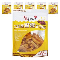 참좋은간식 그대로 말랑고구마 스틱타입 애완용 건조간식, 고구마맛, 250g, 6개