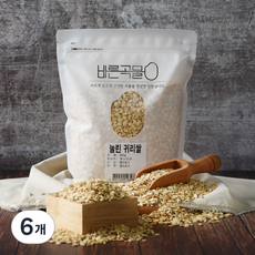 바른곡물 부드럽게 눌린 귀리쌀(압귀리), 800g, 6개