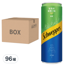 Schweppes 舒味思 萊姆口味氣泡水，無糖，豐富氣泡，清新爽口, 330ml, 96罐
