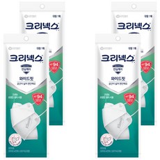 크리넥스 와이드핏 마스크 대형 KF94, 화이트, 4개, 1개입