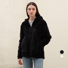 ELLE PARIS 소프트터치 셜파 집업 후드
