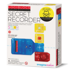 4M IMAGINE STATION邏輯積木玩具套裝, SECRET RECORDER, 秘密錄音機, 1盒