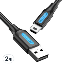 벤션 USB A to 미니5핀 케이블 COM, 3m, 블랙, 2개