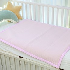화모 3중직 거즈 앤 매쉬 신생아 프리미엄 하이포라 방수 패드, 핑크