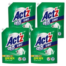 액츠 퍼펙트 딥클린 액상세제 리필, 2.2L, 4개