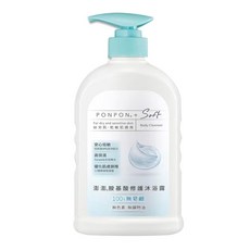 PON PON 澎澎 Soft 胺基酸修護沐浴露, 溫和清爽 親膚保濕 幼兒/乾性/敏感肌適用, 600g, 1瓶