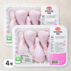 한강식품 무항생제 인증 닭북채 닭다리 (냉장), 500g, 4개