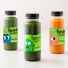 풀무원 프레시업 주스 케셀아세라 190ml + 양배추천해 190ml + 당근망고지 190ml 세트, 1세트