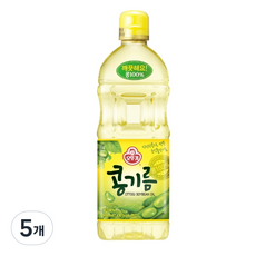 오뚜기 콩기름, 900ml, 5개
