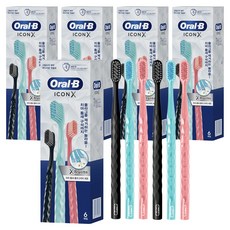 오랄비 아이콘 X 칫솔, 6개입, 5개