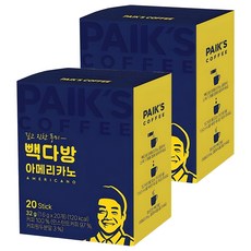빽다방 아메리카노 스틱커피, 1.6g, 20개입, 2개 1.6g, 2개, 20개입