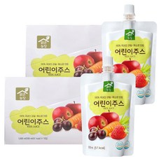 맑은농장 어린이주스 100ml, 사과 + 딸기 + 당근 + 포도 혼합맛, 2개, 1L 사과 + 딸기 + 당근 + 포도 혼합맛, 20개입
