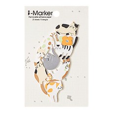 i-Marker台灣特色貓咪造型便利貼, 可愛造型, 黏性適中, 筆記本行事曆適用, 1入