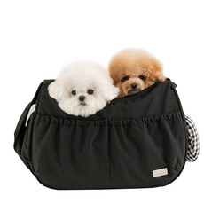 펫츠랜드 앨리스 반려동물 슬링백 + 이너쿠션, Black, 1개