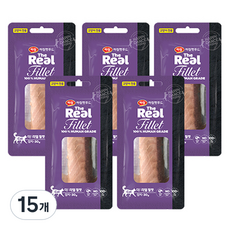 더리얼 고양이 필렛 간식, 참치, 30g, 15개