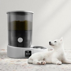 바비온 반려동물 강아지 고양이 IoT 스마트 자동 급식기, 1.15kg, 화이트 (CWC-W 3L)