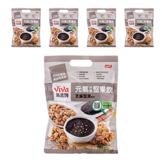 ViVa 萬歲牌 元氣什穀堅果飲 芝麻堅果, 高鈣黑芝麻, 核桃小麥胚芽複方, 天然食補 骨骼健康, 28g, 10包, 5袋