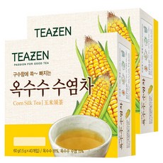 TEAZEN 茶禪 玉米鬚茶, 無咖啡因, 81%玉米, 40茶包, 生津止渴, 1.5g, 40包, 2盒