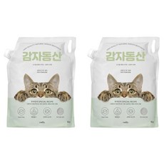 nello 쿠쿠 감자동산 벤토나이트 고양이 모래, 9kg, 2개, 무향