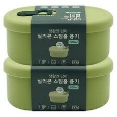 생활엔 담따 올 실리콘 스팀홀 용기 500ml, 2개, 단품