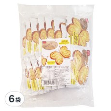 盛香珍 蝴蝶派 原味奶油 厚實口感 16個, 400g, 6袋