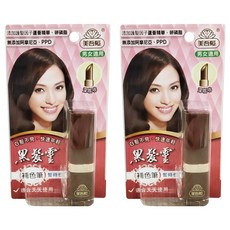 美吾髮 黑髮靈補色筆 暫時性 4g, 深咖啡, 2支