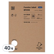 Formtec 地址用電腦標籤 64*34mm 20張 LQ-3106, 20個車位, 40個
