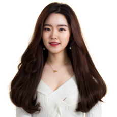 u자 c컬 반가발 60cm 284g, 다크브라운, 1개