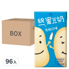 統一 蜜豆奶 牛奶口味, 250ml, 96入
