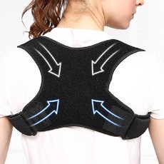 AOLIKES 奧力克斯 駝背矯正器 一般款 黑色 姿勢矯正帶 矯正身姿, 1個